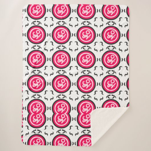 Modernes Symbolmuster Sherpadecke (Vorderseite)