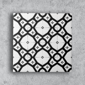 Modernes symmetrisches Schwarzweiß und Weiß Fliese