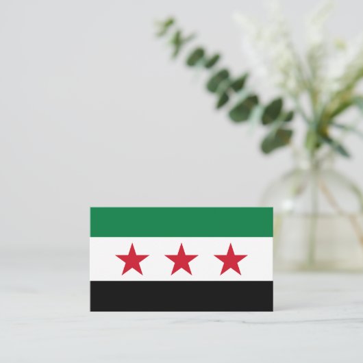 Modernes Syrien, Visitenkarte, QR-Code für syrisch Visitenkarte (Stehend Vorderseite)
