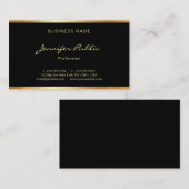 Modernes Sytlish Schwarzes und Visitenkarte (Vorne/Hinten)