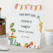 Modernes Taco Bout Liebe Brautparty Party Willkomm Sockelschild (In Situ)