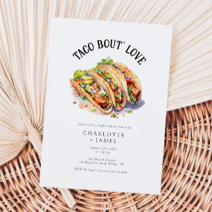 Modernes Taco Bout Liebe Paare Brautparty Einladung