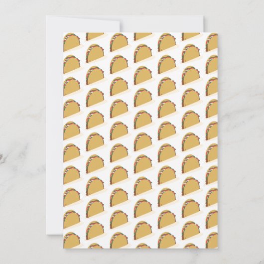 Modernes Taco Einladung zum ersten Geburtstag (Rückseite)