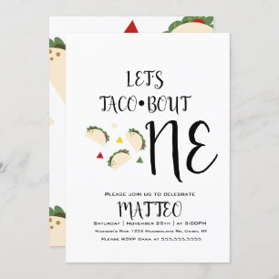 Modernes Taco Erster Geburtstag Big One Einladung