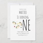 Modernes Taco Erster Geburtstag Große Einladung (Vorderseite)