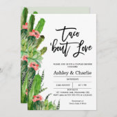 Modernes Taco "über Liebe Paare Dusche Einladung (Vorne/Hinten)