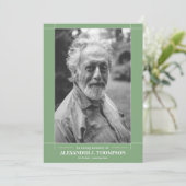 Modernes tadelloses Grünes u. Weiß in liebevollem Dankeskarte (Stehend Vorderseite)