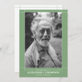 Modernes tadelloses Grünes u. Weiß in liebevollem Dankeskarte (Vorne/Hinten)