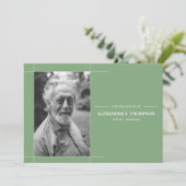 Modernes tadelloses Grünes u. Weiß in liebevollem Dankeskarte (Stehend Vorderseite)