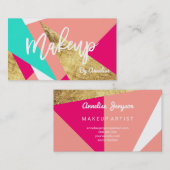 Modernes tadelloses korallenrotes visitenkarte (Vorne/Hinten)