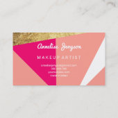 Modernes tadelloses korallenrotes visitenkarte (Rückseite)