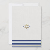 Modernes Tallit Bar Mitzvah Einladung (Rückseite)