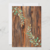 Modernes Tan WoodIch bin Cross Gold Bestätigung Einladung (Rückseite)