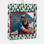 Modernes Tannenbaummuster - unser erstes Weihnacht Keramikornament (Rechts)