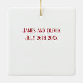 Modernes Tannenbaummuster - unser erstes Weihnacht Keramikornament (Rückseite)