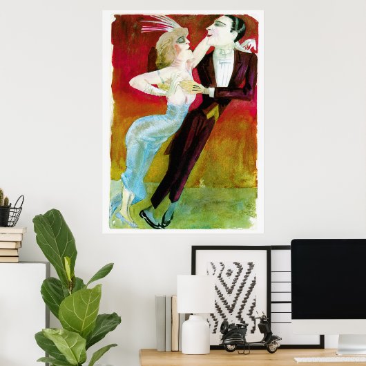 Modernes Tanzkollegen von Otto Dix Poster (Heimbüro)