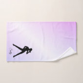 Modernes Tanzpastellel Lila Badhandtuch Set (Handtuch)