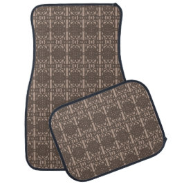 Modernes Tao-Muster in Braun und Beige Autofußmatte