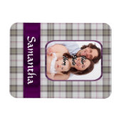 Modernes Tartan-Foto Magnet (Horizontal)
