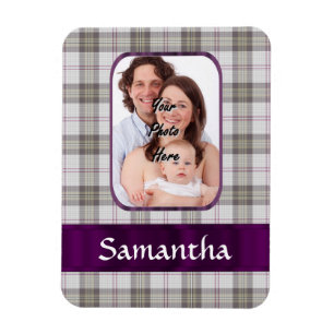Modernes Tartan-Foto Magnet