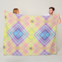 Modernes Tartan Green Yellow Tan Kariertes Muster.