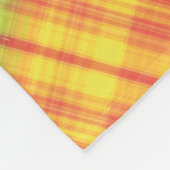 Modernes Tartan Green Yellow Tan Kariertes Muster. Fleecedecke (Ecke)