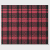 Modernes Tartan in Rot und Schwarz Kariert Geschenkpapier (Flach)