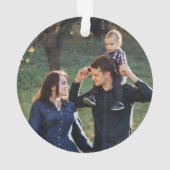 Modernes Tartan Kariertes, kundenspezifisches Foto Ornament (Rückseite)