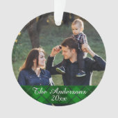 Modernes Tartan Kariertes, kundenspezifisches Foto Ornament (Vorderseite)