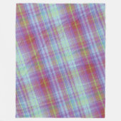 Modernes Tartan Lila Tan Kariertes Muster. Fallen Fleecedecke (Vorderseite)