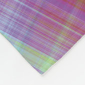 Modernes Tartan Lila Tan Kariertes Muster. Fallen Fleecedecke (Ecke)