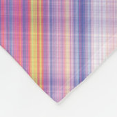 Modernes Tartan Lila Tan Kariertes Muster. Fleecedecke (Ecke)