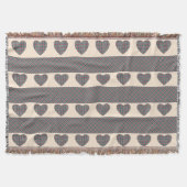 Modernes Tartan Niedlich Hearts Rosa Decke (Vorderseite)