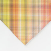Modernes Tartan Orange Green Tan Kariertes Muster. Fleecedecke (Ecke)