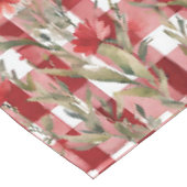 Modernes Tartan rotes Blumenmuster Tischdecke (Schrägansicht)
