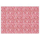 Modernes Tartan rotes Blumenmuster Tischdecke (Vorderseite (Horizontal))