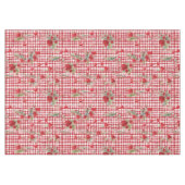 Modernes Tartan Rotherz Muster Tischdecke (Vorderseite (Horizontal))