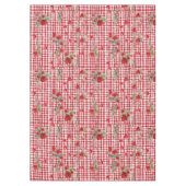 Modernes Tartan Rotherz Muster Tischdecke (Vorderseite)