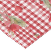 Modernes Tartan Rotherz Muster Tischdecke (Schrägansicht)