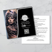 Modernes Tätowierung Künstler Nachsorge für Untern Quadratische Visitenkarte