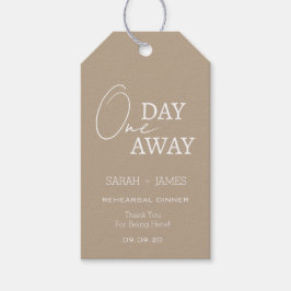 Modernes Taupe Probe Dinner Geschenkanhänger