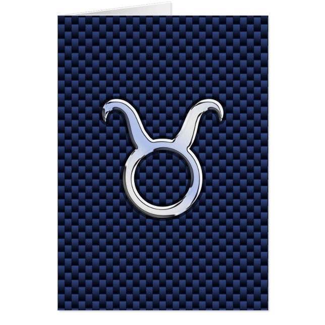Modernes Taurus Zodiac Sign Blue Carbon Fibre Prin (Vorne)