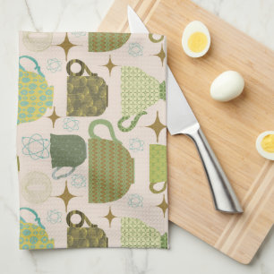 Modernes Teacup des Mittelalters Geschirrtuch