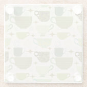 Modernes Teacup des Mittelalters Glasuntersetzer (Rückseite)