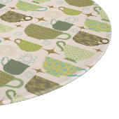 Modernes Teacup Monogramm aus dem Mittelalter Schneidebrett (Ecke)