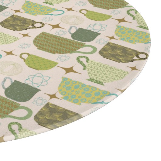 Modernes Teacup Monogramm aus dem Mittelalter Schneidebrett (Ecke)