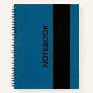 Modernes Teal- und schwarzes minimalistisches Noti Notizblock