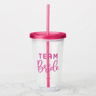 Modernes Team Bride Bachelorette Acryltrinkbecher