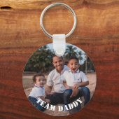 Modernes Team Daddy Custom Foto Schlüsselanhänger (Vorderseite)