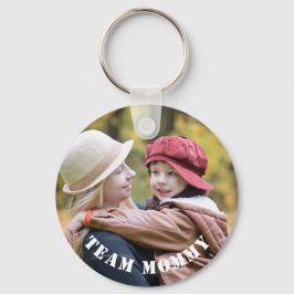 Modernes Team Mommy Custom Foto Schlüsselanhänger